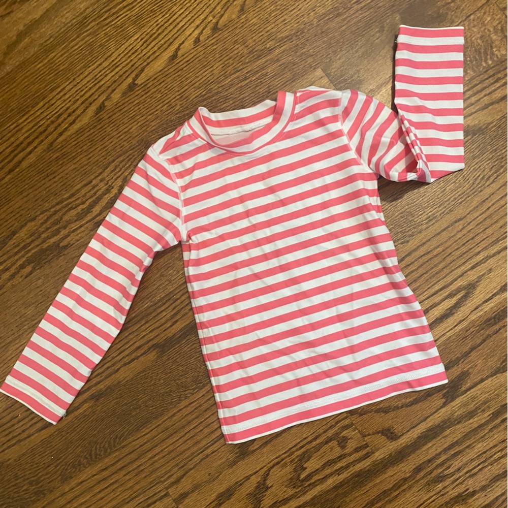 Primary rash guard pink and white stripe size 2-3T EUC